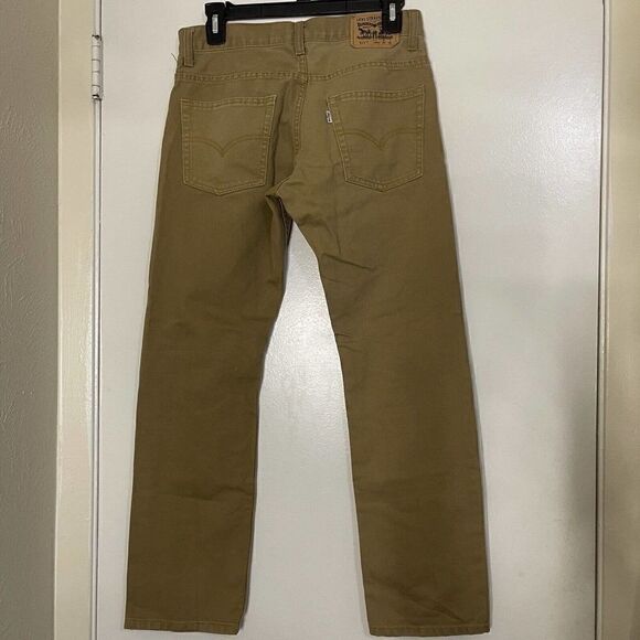 LEVIS tan cord khaki straight leg pants size 16 reg 28x28 Juniors jeans - Picture 2 of 6